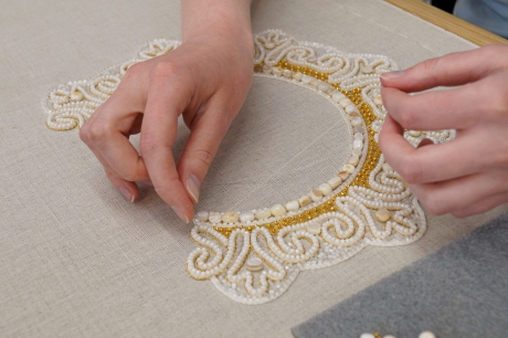 5-дневный вышивальный курс "Морские узоры": обучение технике люневильской вышивки, золотного шитья, глади и работе с объемом