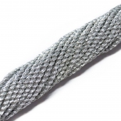 10 нитей (2 мм) шнур витой металлизированный Silver (Индия)
